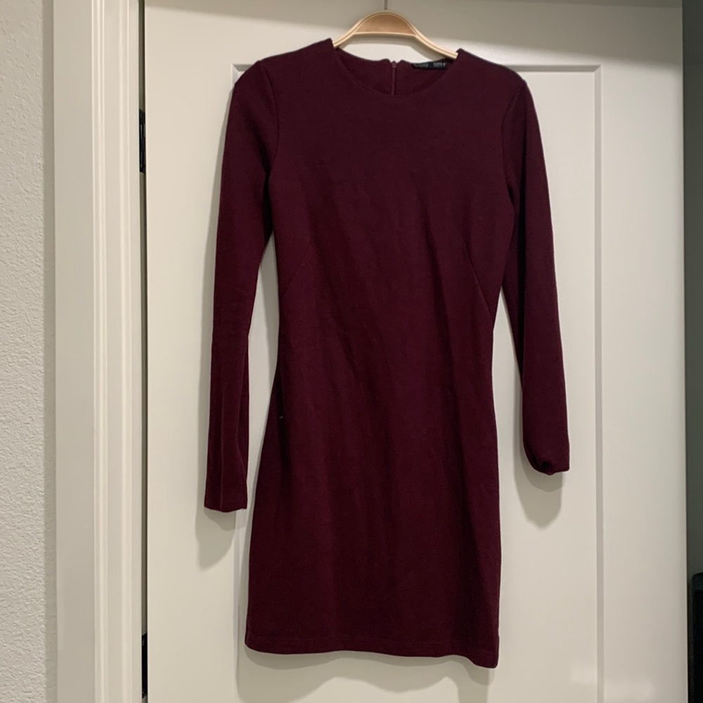 ZARA Maroon sweater dress